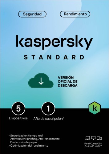 KASPERSKY STANDAR 5 DISPOSITIVOS 01 AÑO